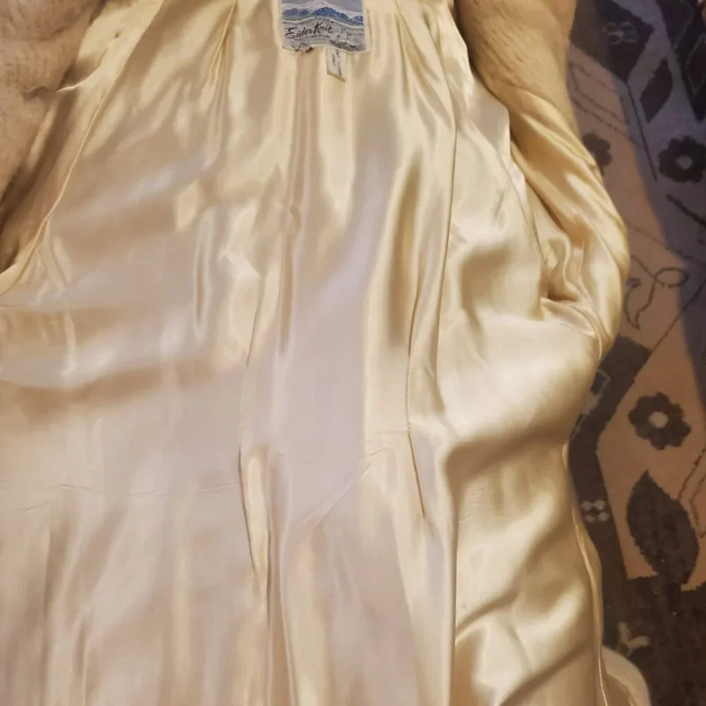 Vintage cream wool sweater coat (1960s) - Picture 5 of 7